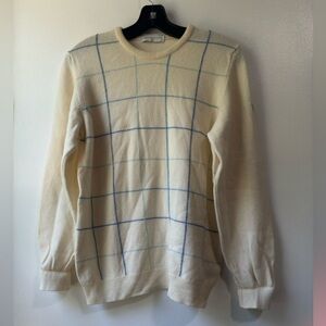 Lyle & Scott Golf 100% Wool Sweater V Neck Sweater Size Medium